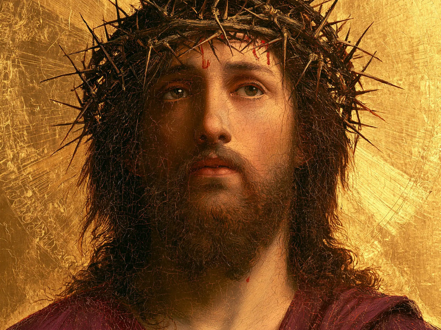 Jesus Crowned with Thorns — The Amber Cheek beneath the Thorn Circle