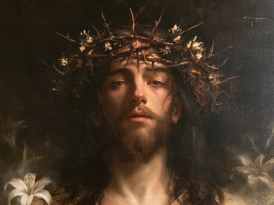 Jesus Crowned with Thorns — The Flowering Crown in Brown Mist