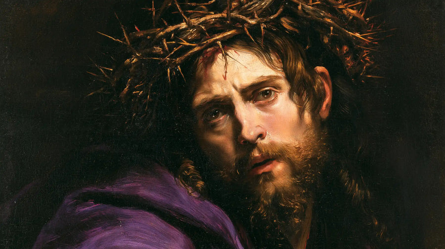 Jesus Crowned with Thorns — The Gaze Turned Back over the Purple Shoulder