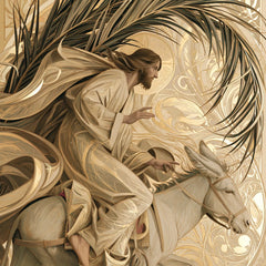 Jesus Enters Jerusalem – Sacred Art Nouveau · Square no. 1