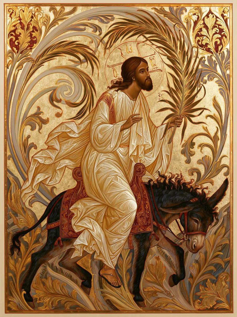 Jesus Enters Jerusalem – Sacred Art Nouveau · Portrait no. 9