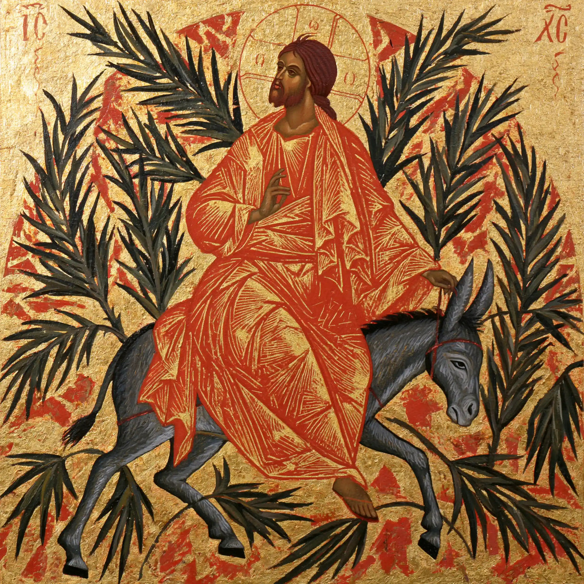Jesus Enters Jerusalem – Contemporary Byzantine · Square no. 6