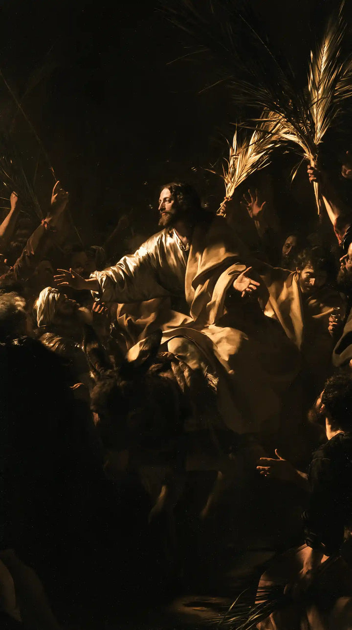 Jesus Enters Jerusalem – Caravaggio Tenebrism · Portrait no. 3