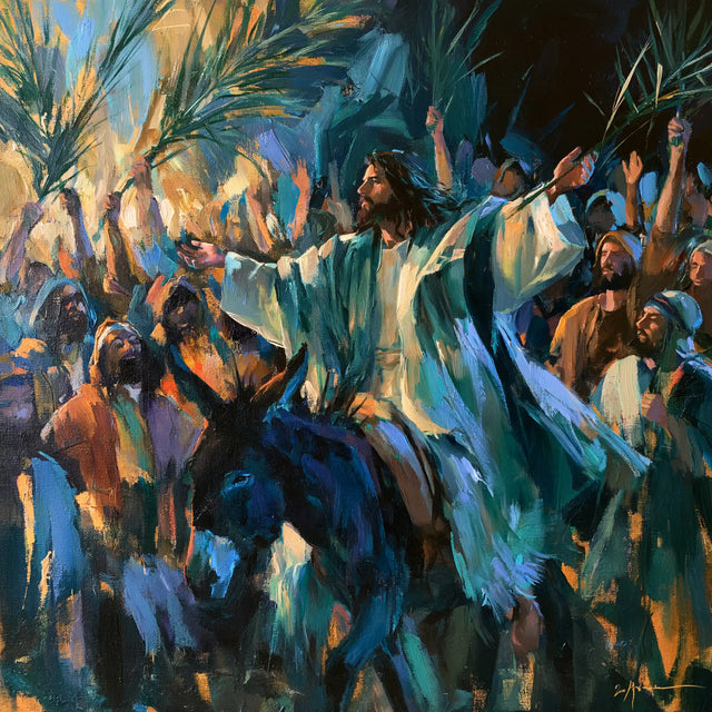 Jesus Enters Jerusalem – Expressionist · Square no. 1