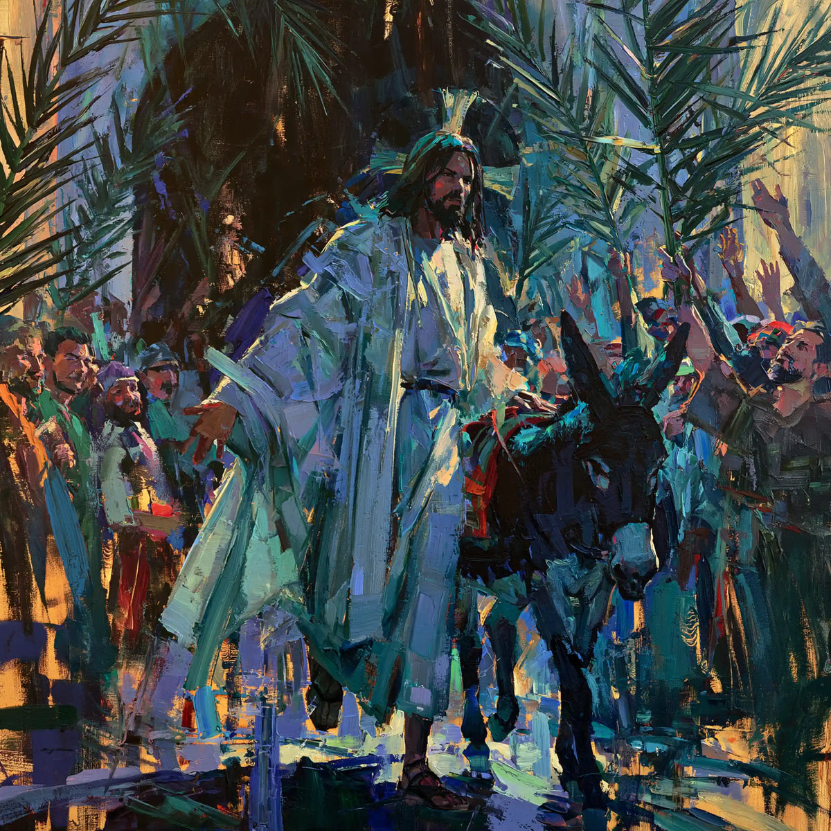 Jesus Enters Jerusalem – Expressionist · Square no. 6