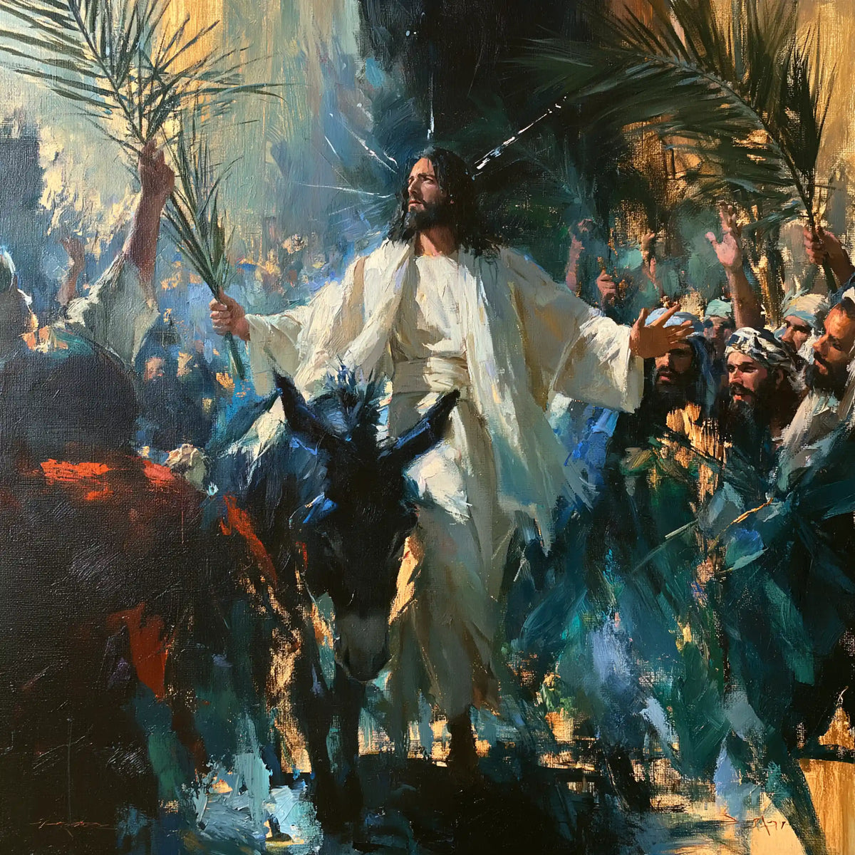Jesus Enters Jerusalem – Expressionist · Square no. 7