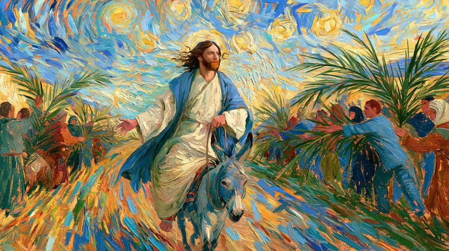 Jesus Enters Jerusalem – Post-Impressionist · Landscape no. 14