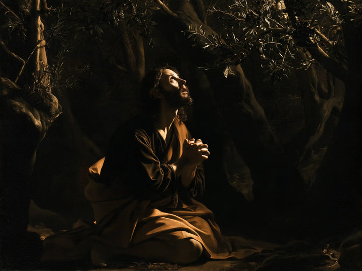 Jesus in Gethsemane - Caravaggio Tenebrism · Landscape n° 2