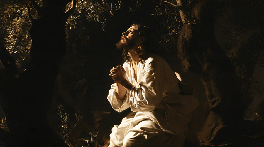 Jesus in Gethsemane — White Linen at the Heart of Darkness