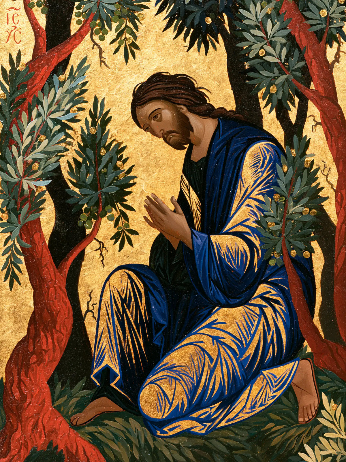 Jesus in Gethsemane - Contemporary Byzantine · Portrait n° 10