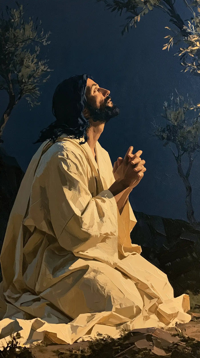 Jesus in Gethsemane - Contemporary Minimalism · Portrait n° 8
