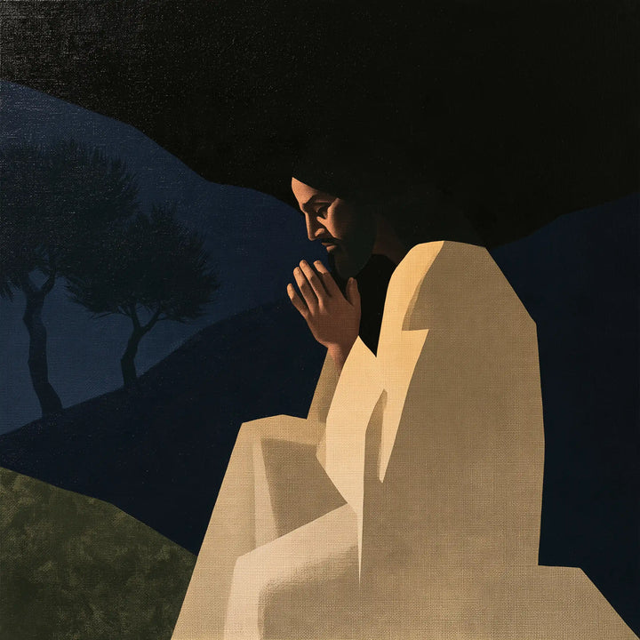 Jesus in Gethsemane - Contemporary Minimalism · Square n° 5