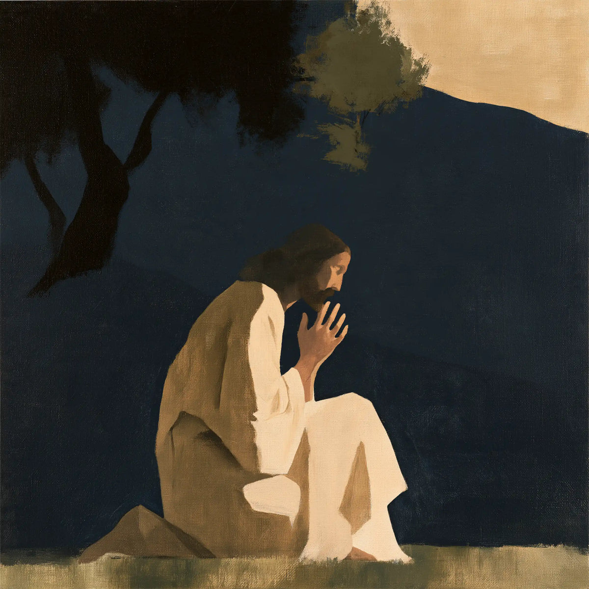 Jesus in Gethsemane — The Last Gold above the Hills