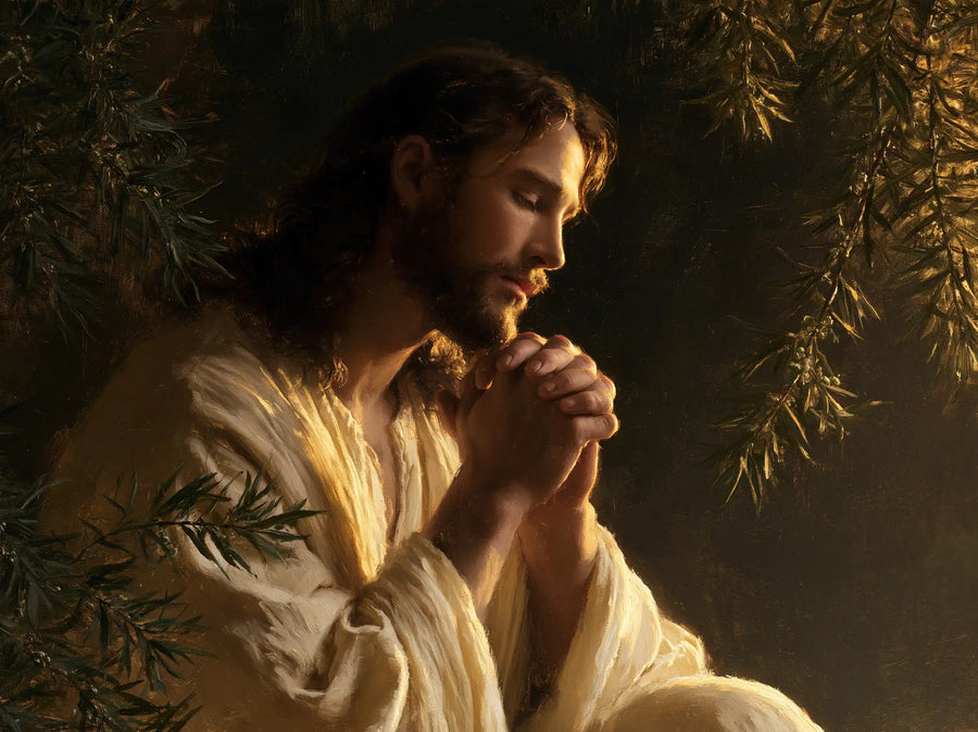 Jesus in Gethsemane - Devotional Portrait of Jesus in Gethsemane · Landscape n° 5