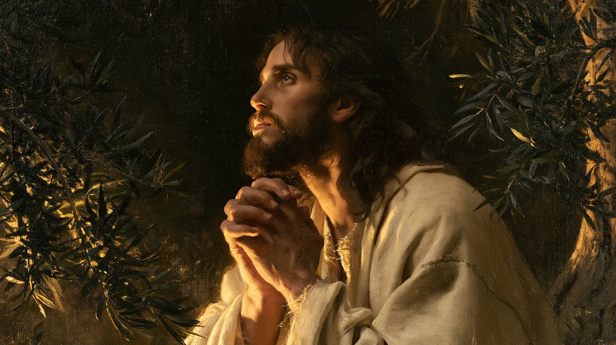 Jesus in Gethsemane - Devotional Portrait of Jesus in Gethsemane · Landscape n° 13