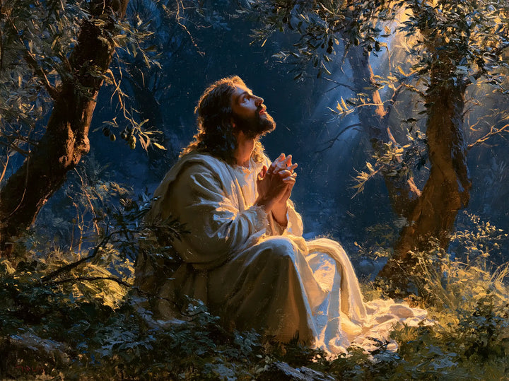 Jesus in Gethsemane — The Face in the Golden Clearing