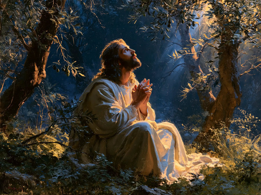 Jesus in Gethsemane — The Face in the Golden Clearing