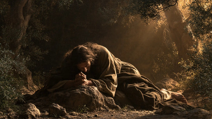 Jesus in Gethsemane - Jesus Prostrate in the Garden · Landscape n° 8
