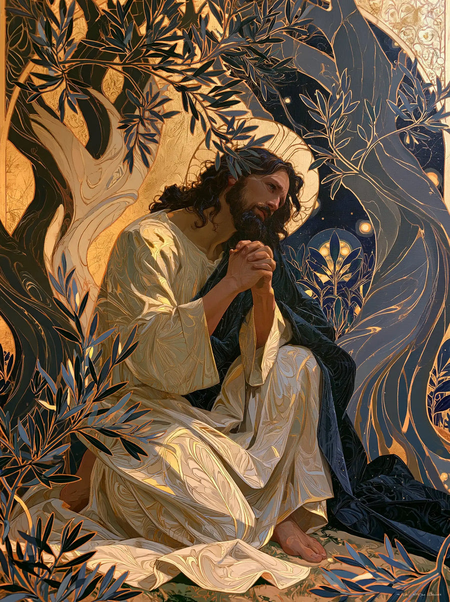 Jesus in Gethsemane — Linen in the Garden of Slender Stars