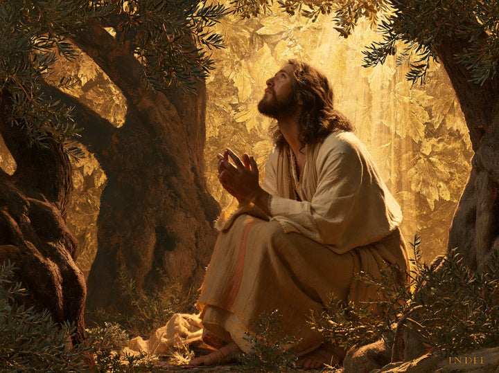 Jesus in Gethsemane - Sacred Gold · Landscape n° 1