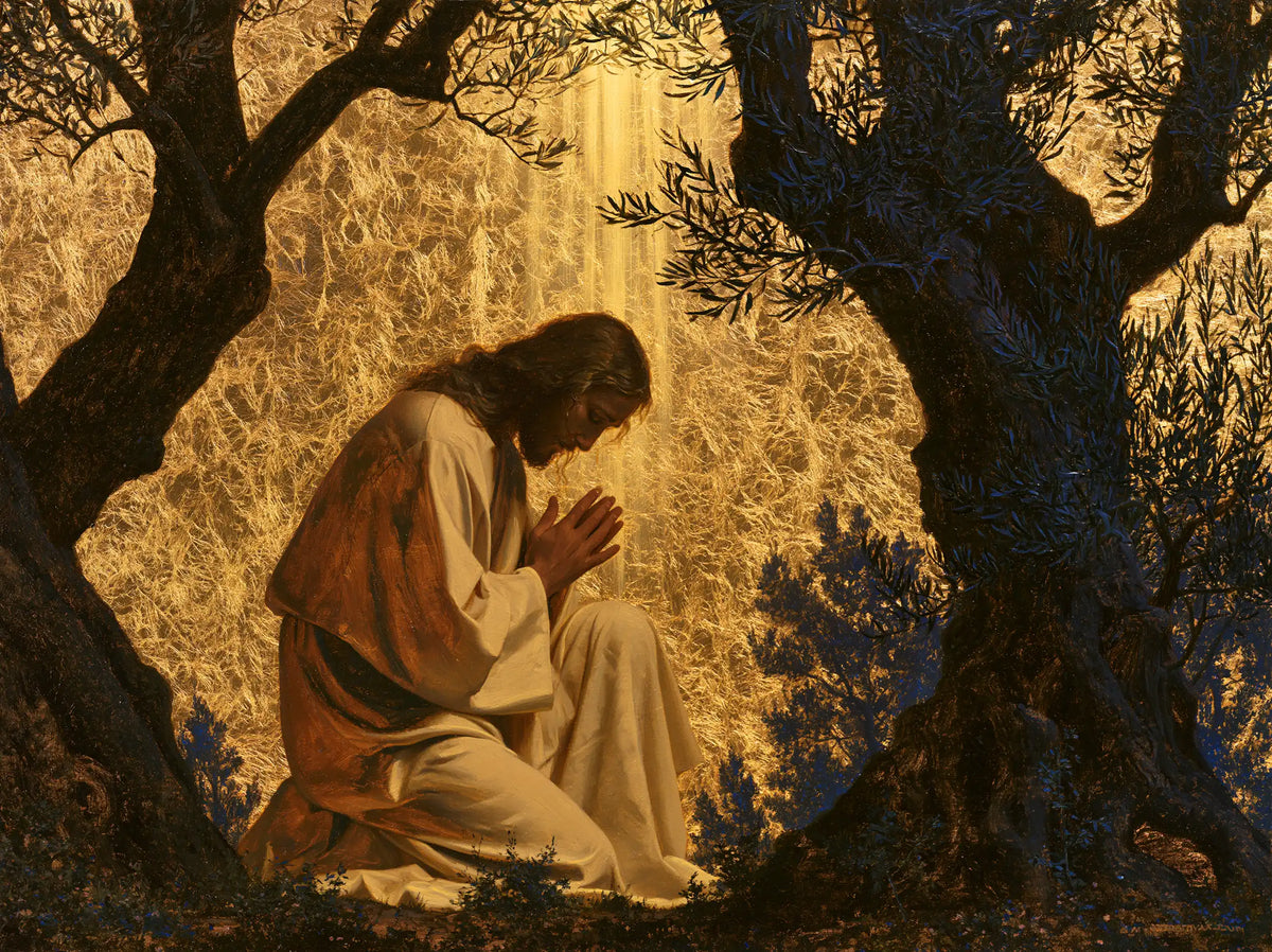 Jesus in Gethsemane - Sacred Gold · Landscape n° 7