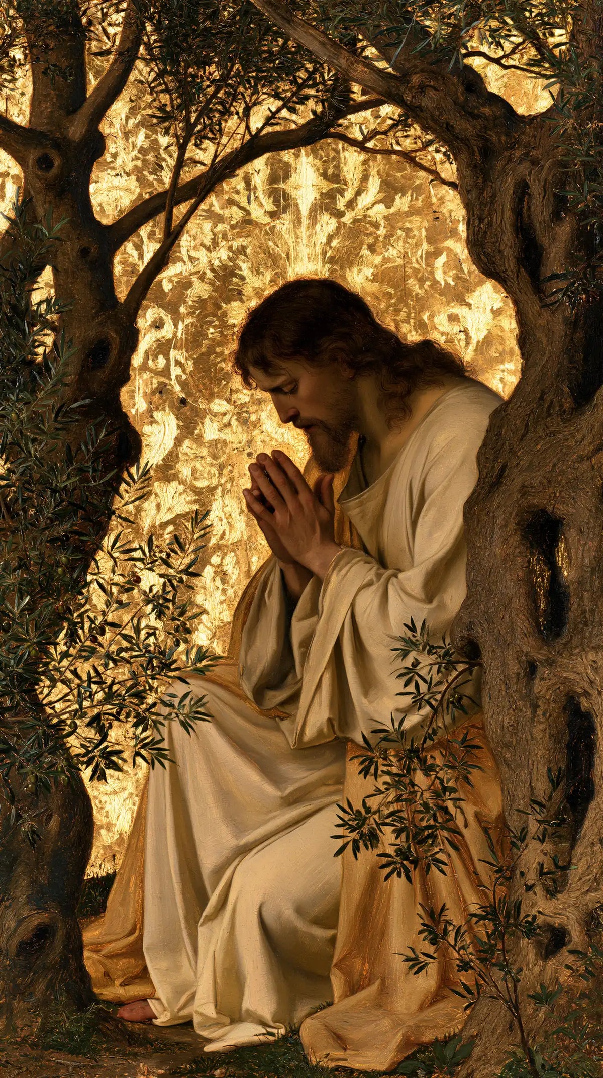 Jesus in Gethsemane - Sacred Gold · Portrait n° 4