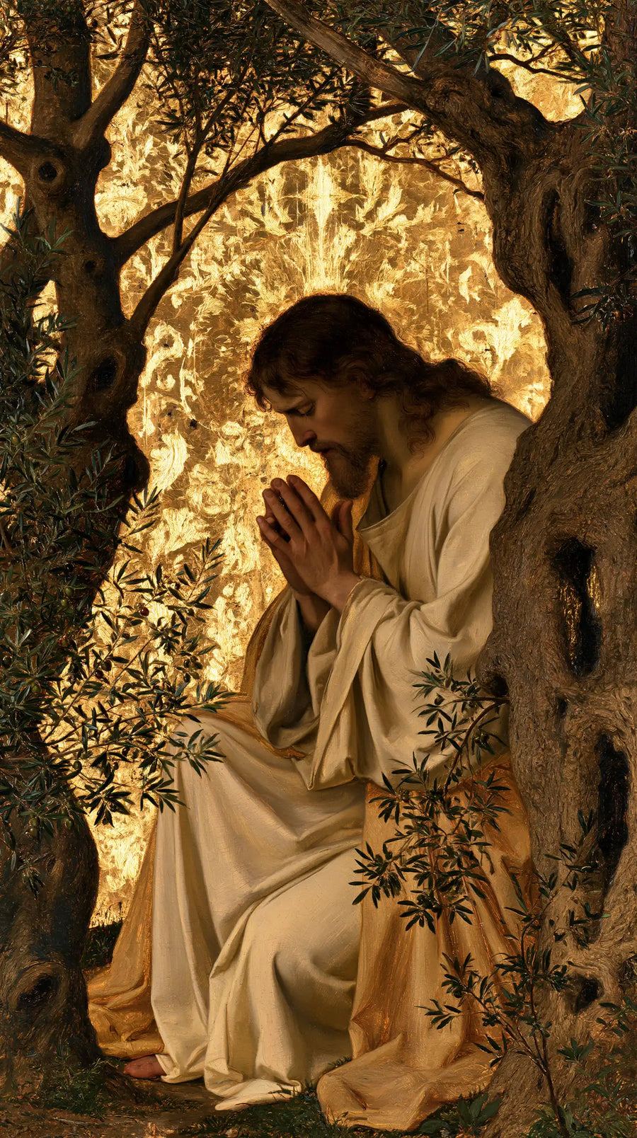 Jesus in Gethsemane - Sacred Gold · Portrait n° 4