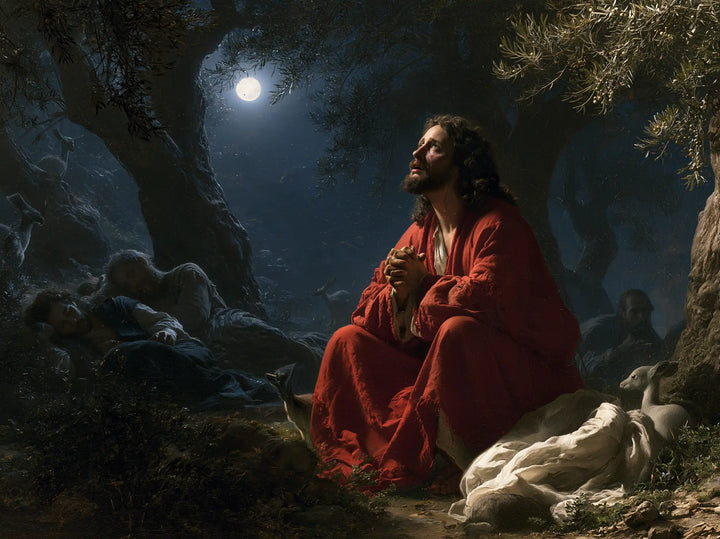 Jesus in Gethsemane - Jesus and the Sleeping Apostles · Landscape n° 9