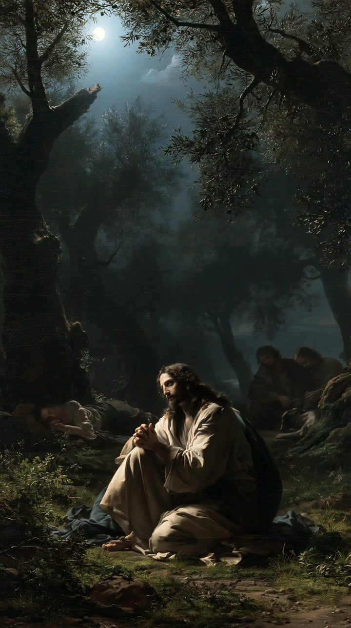 Jesus in Gethsemane - Jesus and the Sleeping Apostles · Portrait n° 1