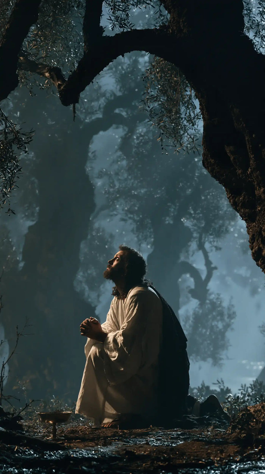 Jesus in Gethsemane — Prayer in the Cathedral of Trees
