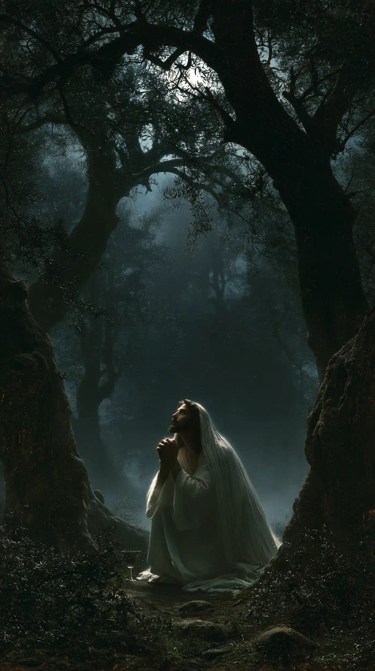 Jesus in Gethsemane — The Veil in the Voiceless Forest