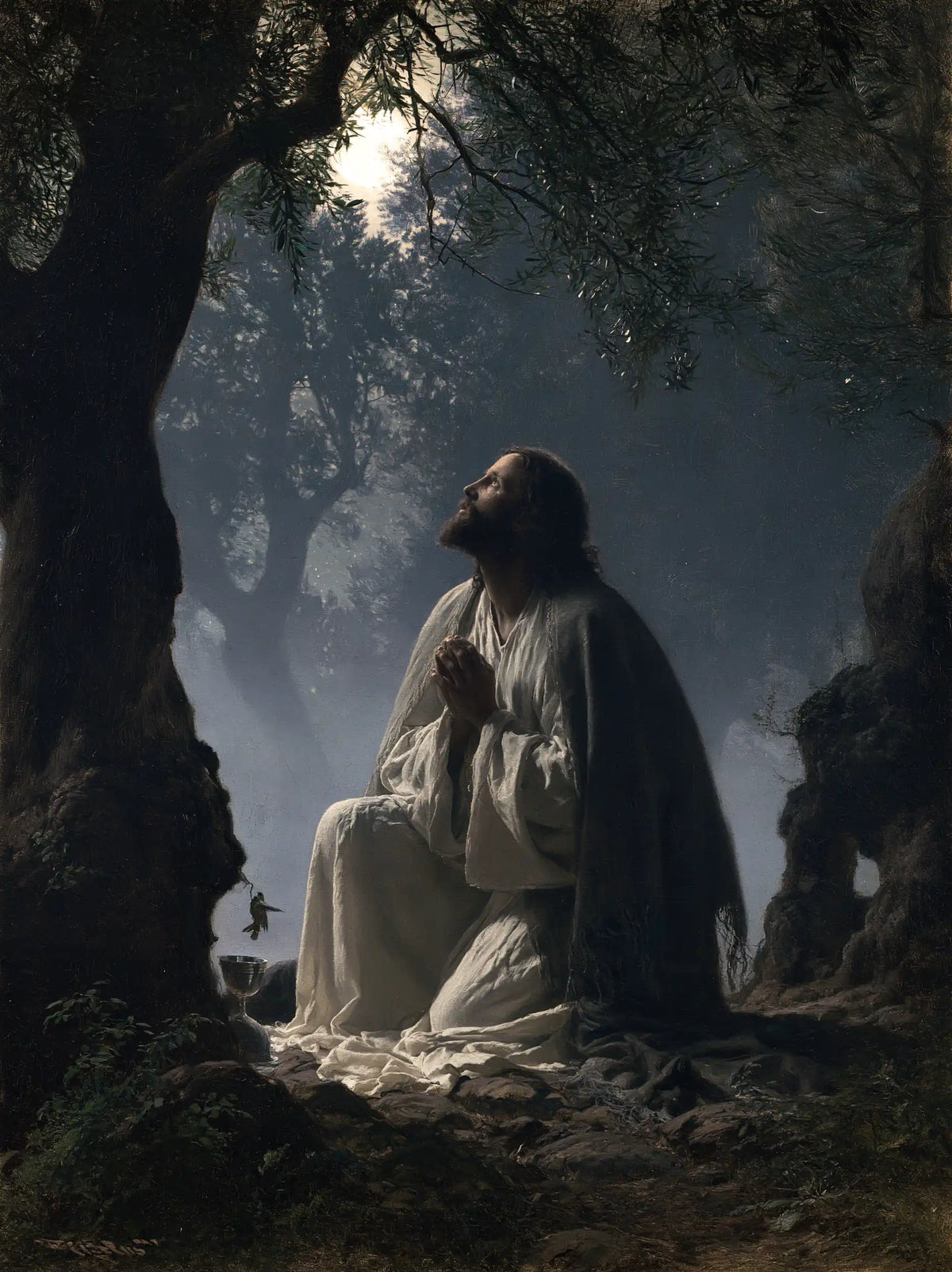 Jesus in Gethsemane — The Gaze beside the Misty Chalice