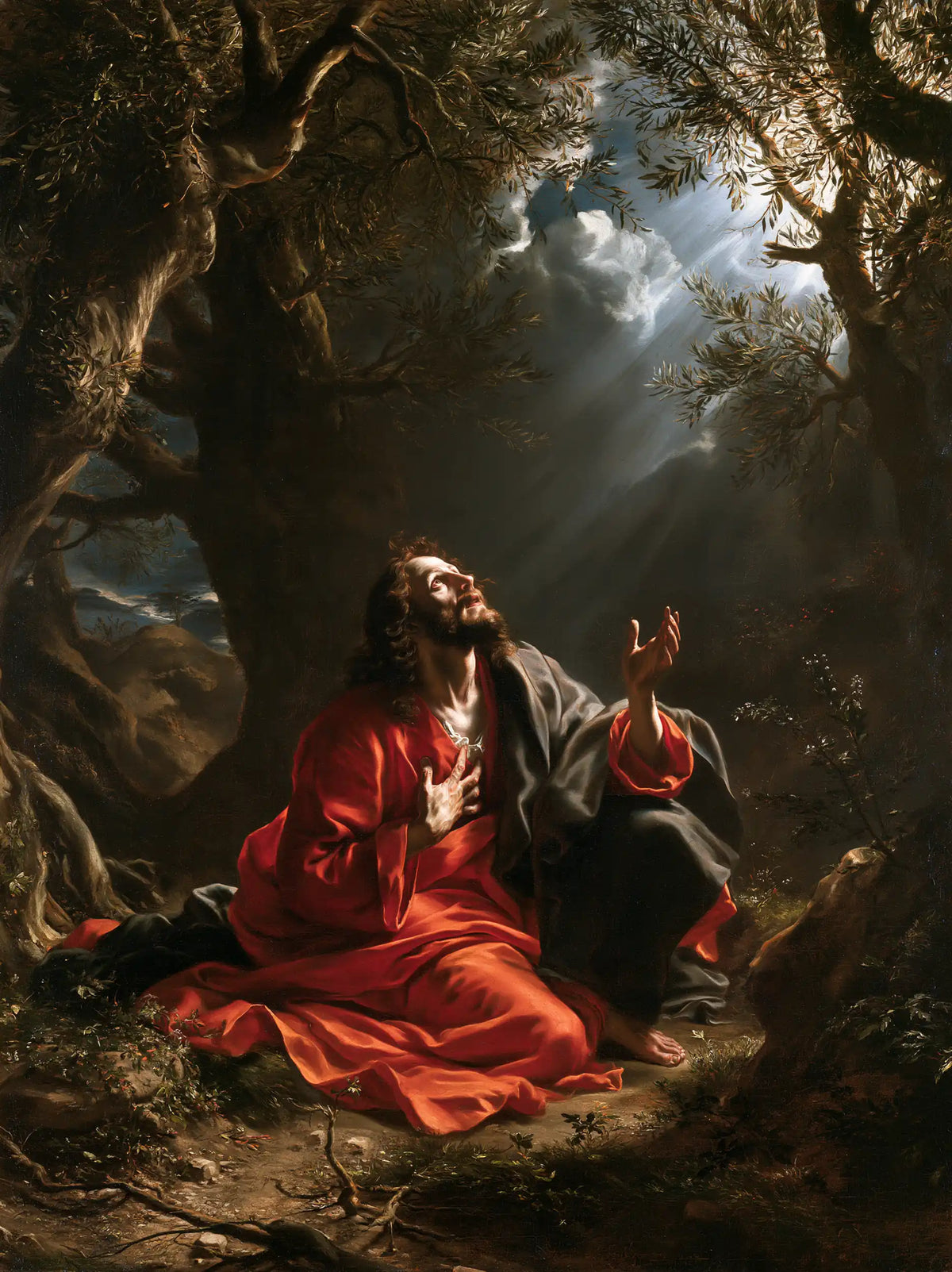 Jesus in Gethsemane — The Heart Turned toward the Sky’s Opening