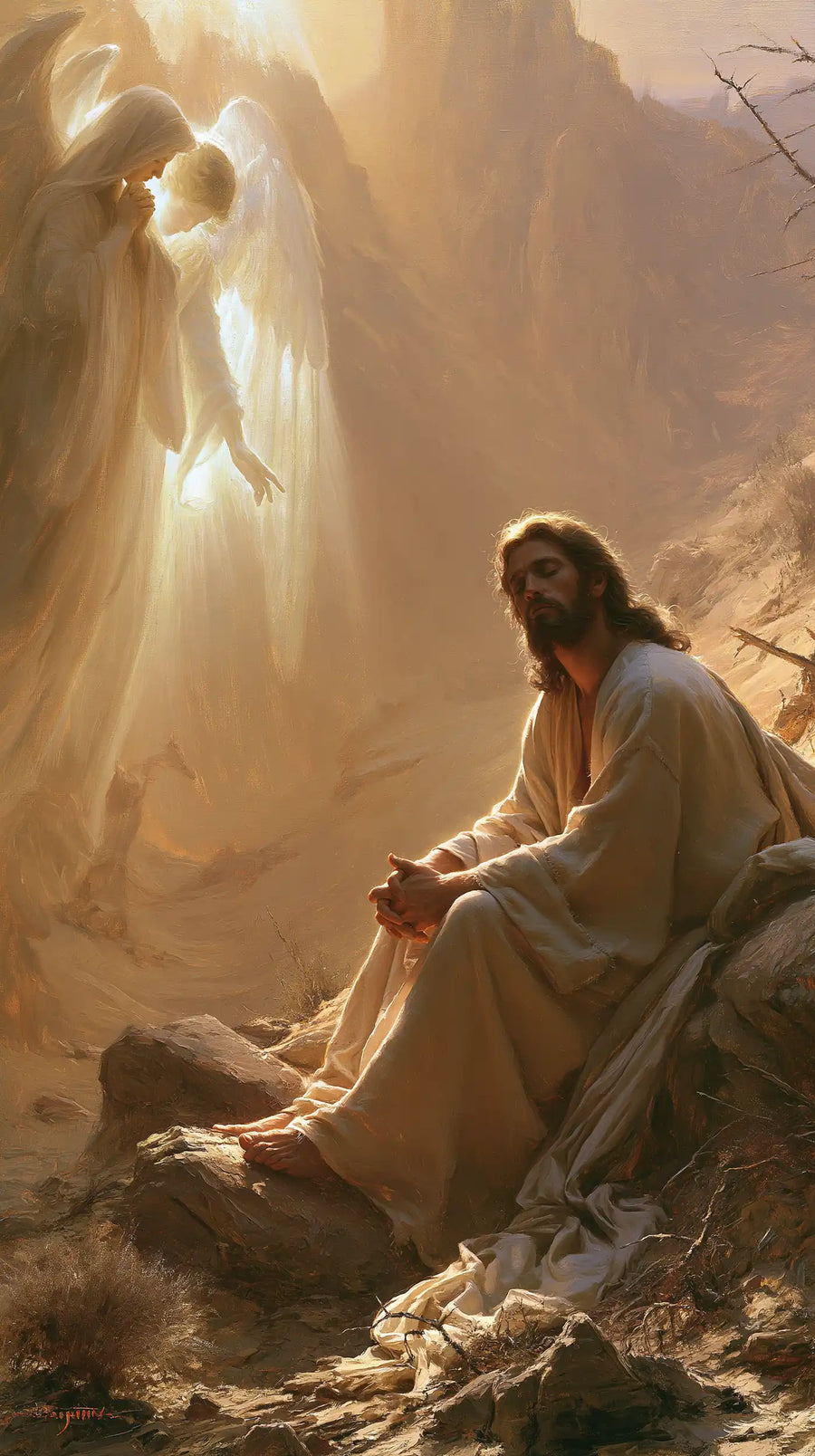 Jesus in the Desert - Angels After the Temptation · Portrait n° 18