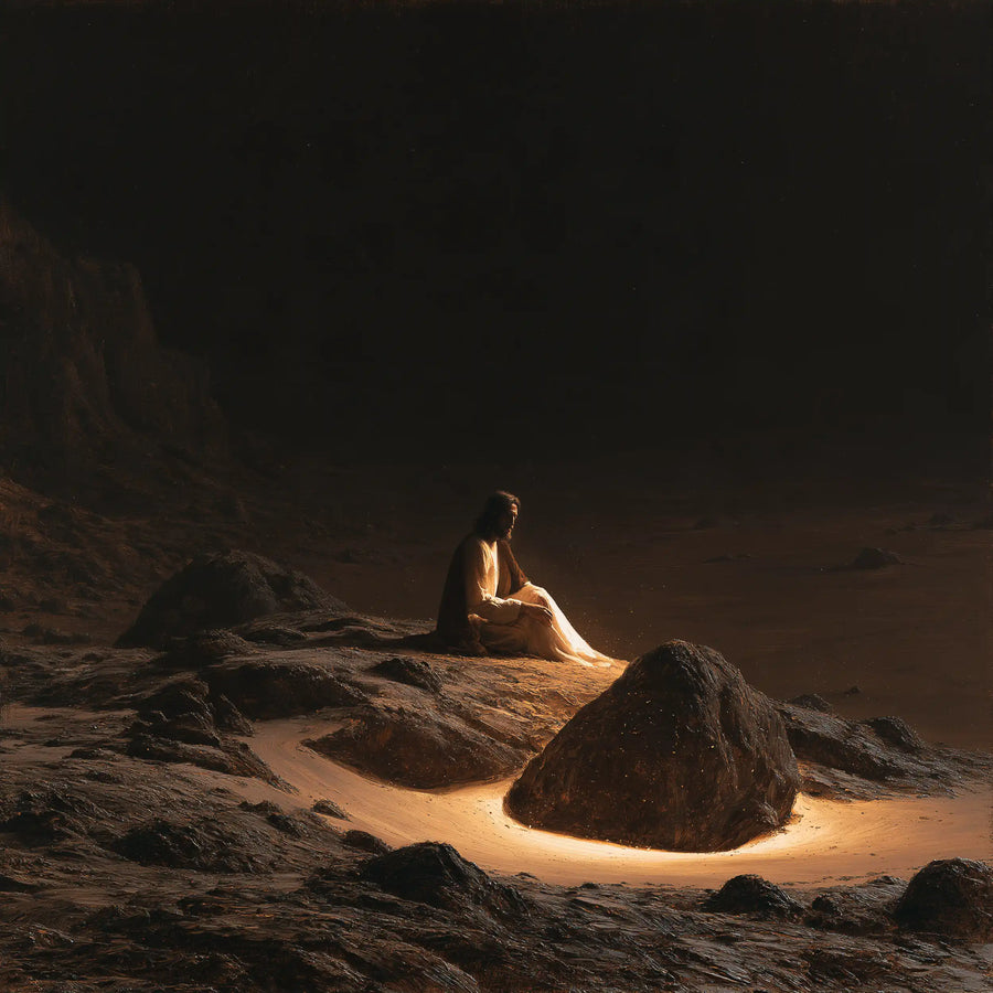 Jesus in the Desert - Christ as Divine Light · Square n° 1