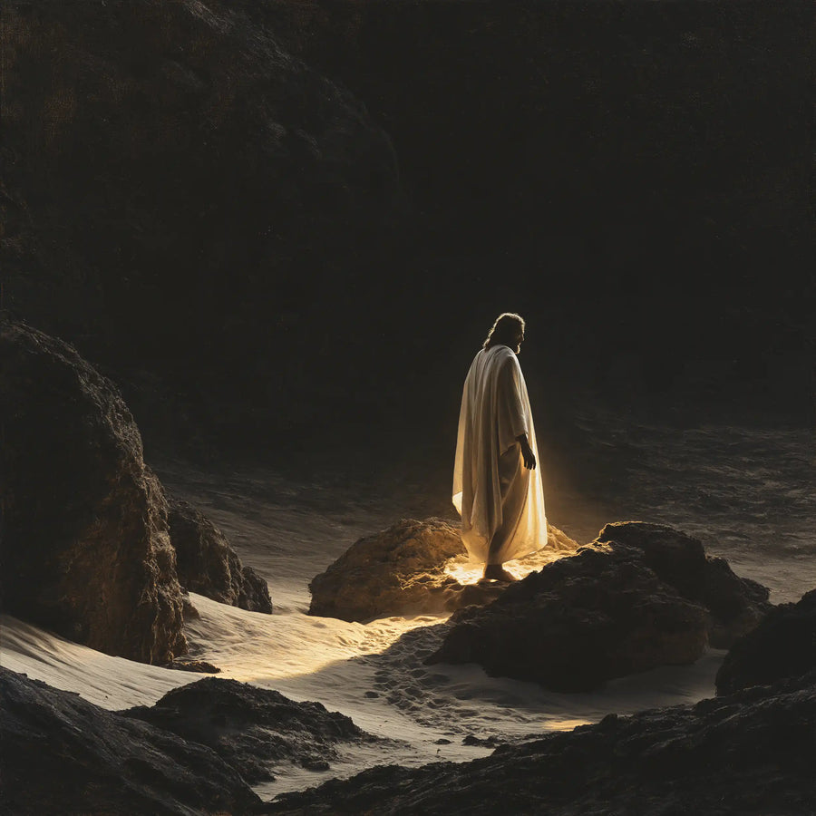 Jesus in the Desert - Christ as Divine Light · Square n° 3