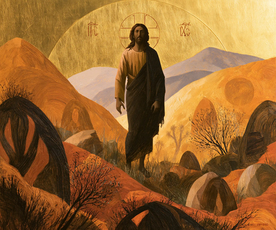 Jesus in the Desert - Contemporary Byzantine · Landscape n° 3