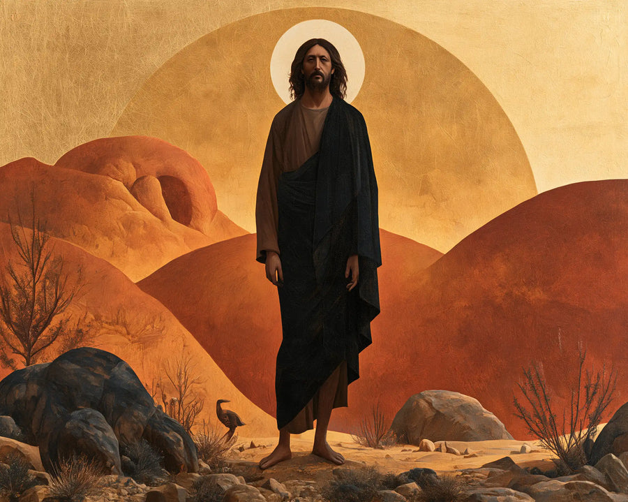 Jesus in the Desert - Contemporary Byzantine · Landscape n° 6