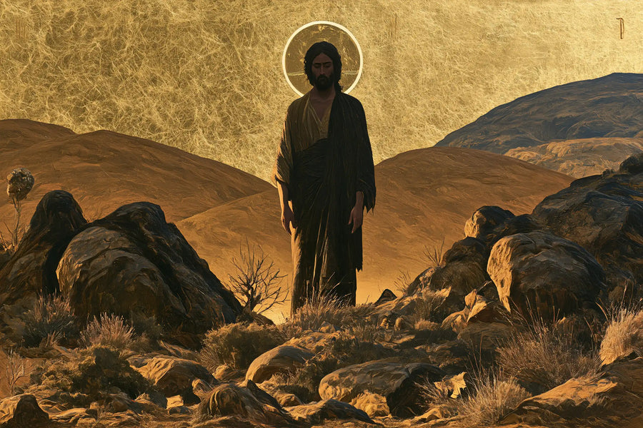 Jesus in the Desert - Contemporary Byzantine · Landscape n° 9
