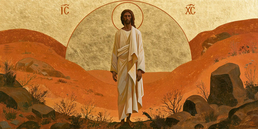 Jesus in the Desert - Contemporary Byzantine · Landscape n° 19