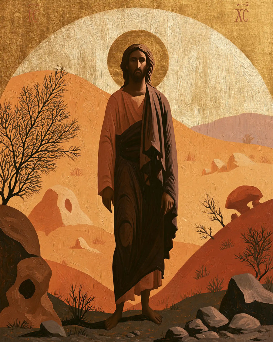 Jesus in the Desert - Contemporary Byzantine · Portrait n° 36