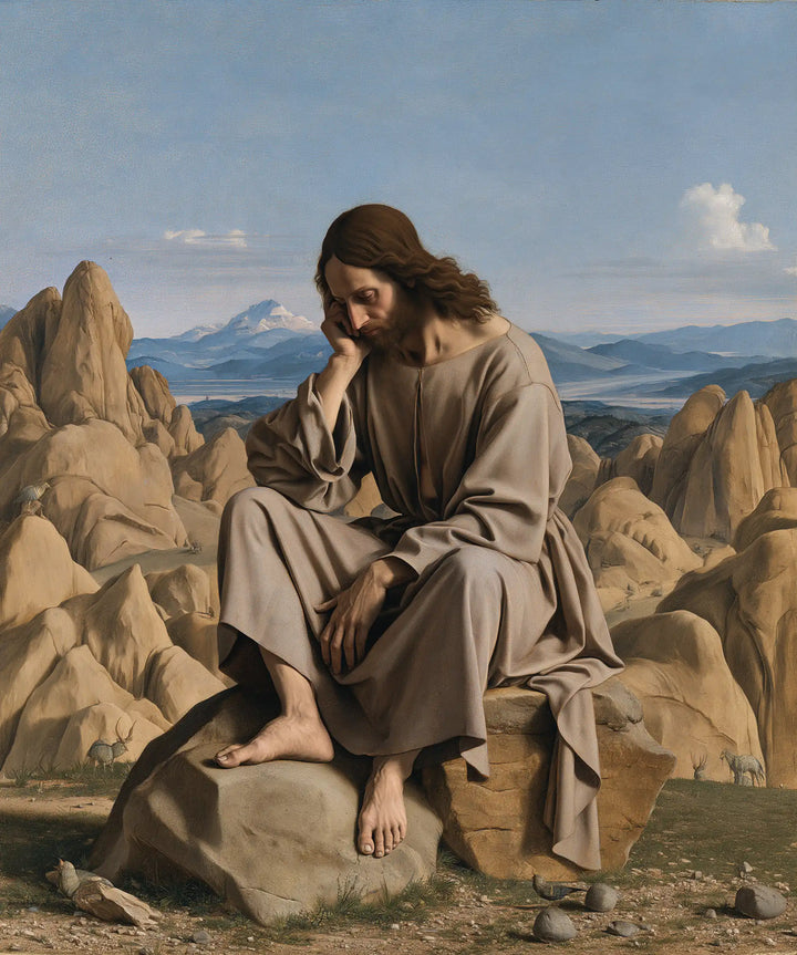 Jesus in the Desert — The Supported Brow Above the Valley