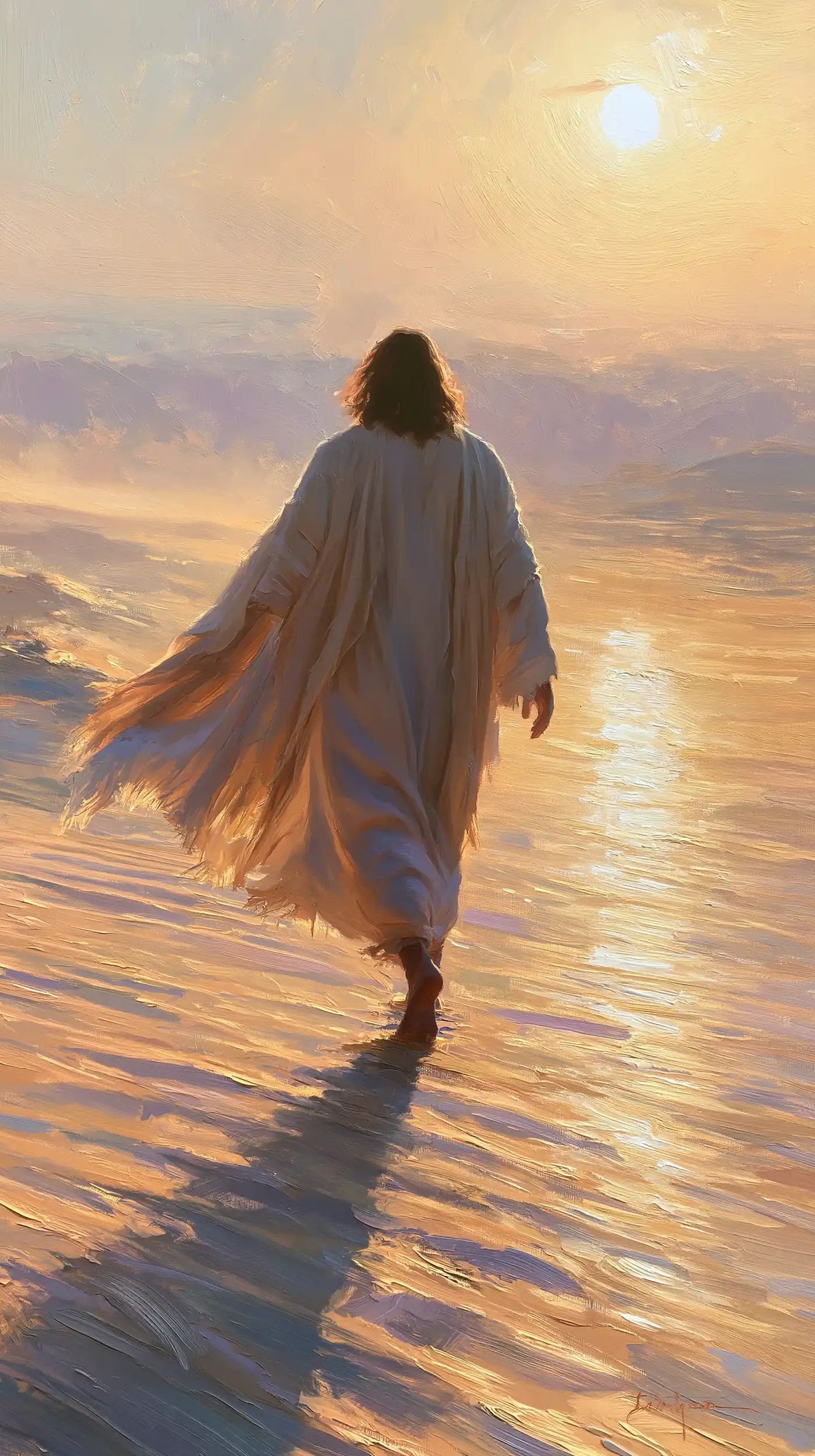 Jesus in the Desert — The Train in the Folds of Sunlight