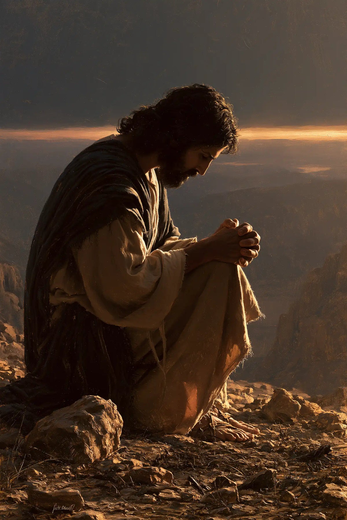 Jesus in the Desert — Prayer along the Burning Horizon