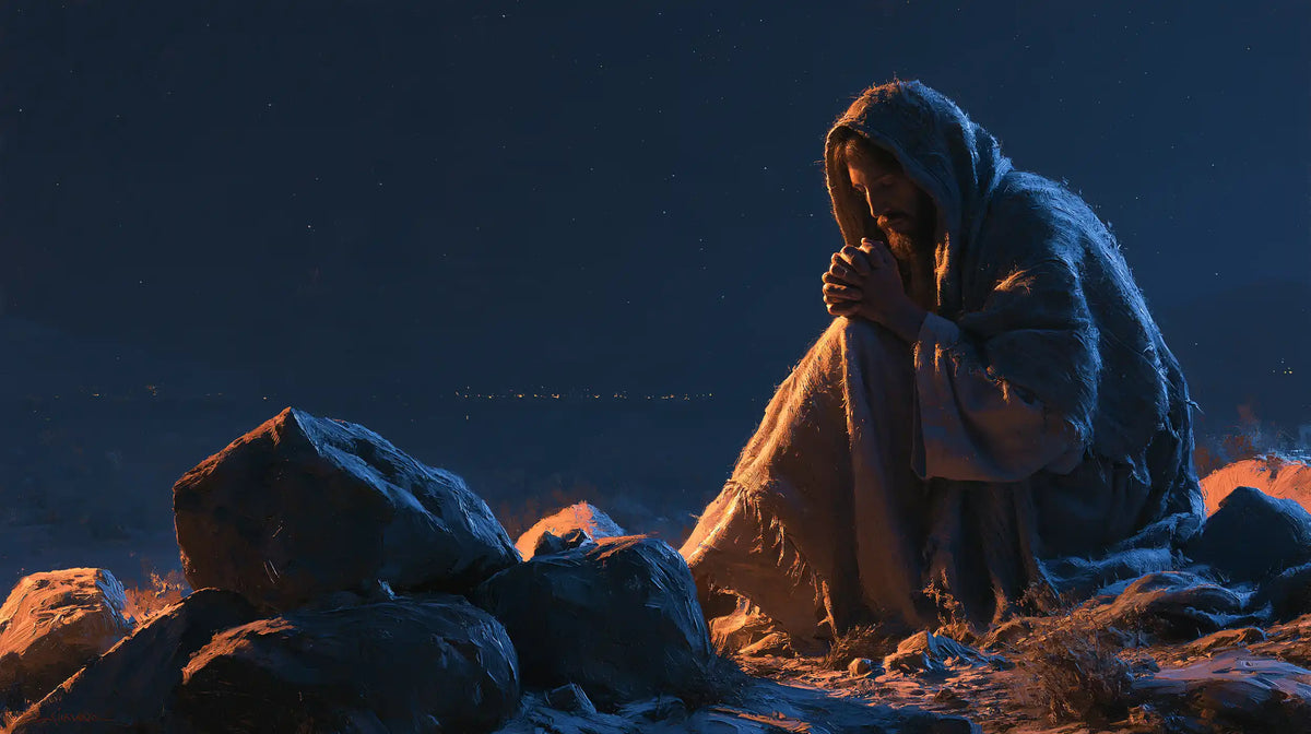 Jesus in the Desert — The Blue Veil and Ember Stones