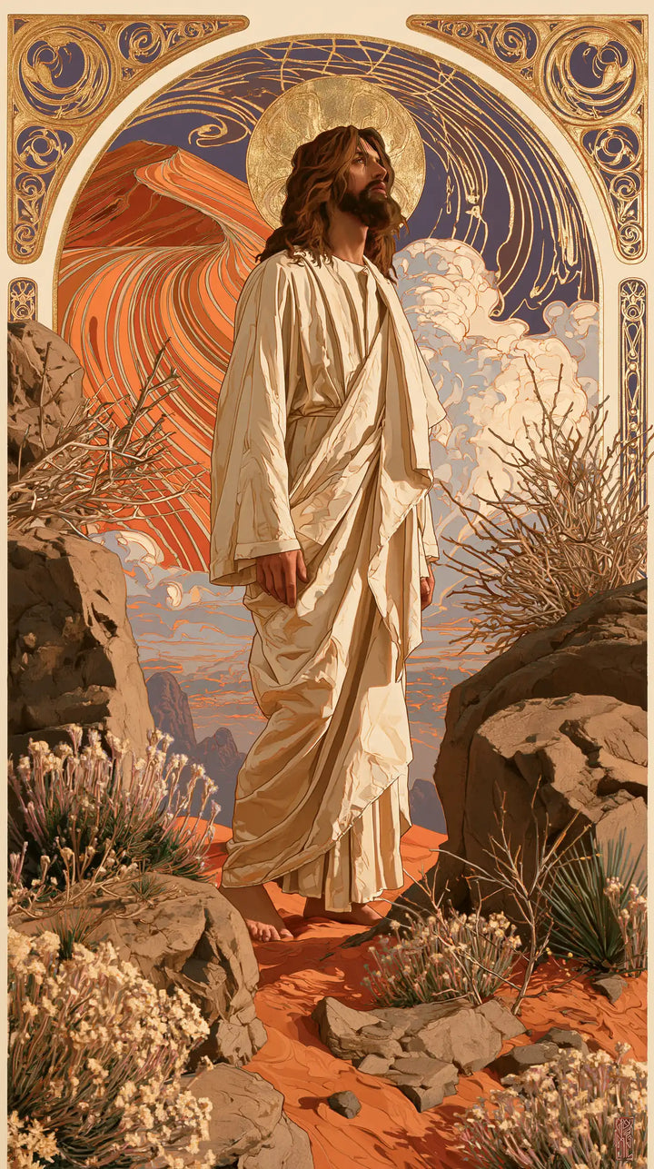 Jesus in the Desert — The Pale Step upon Orange Lands