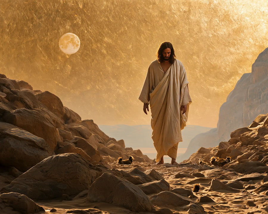 Jesus in the Desert - Sacred Gold · Landscape n° 3