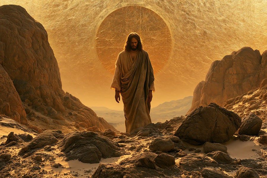 Jesus in the Desert - Sacred Gold · Landscape n° 8