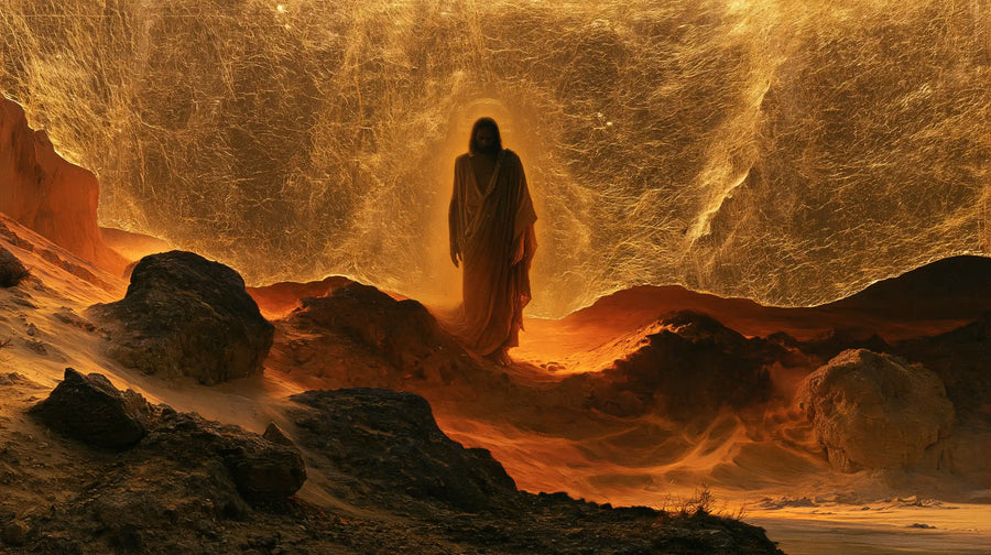 Jesus in the Desert - Sacred Gold · Landscape n° 9