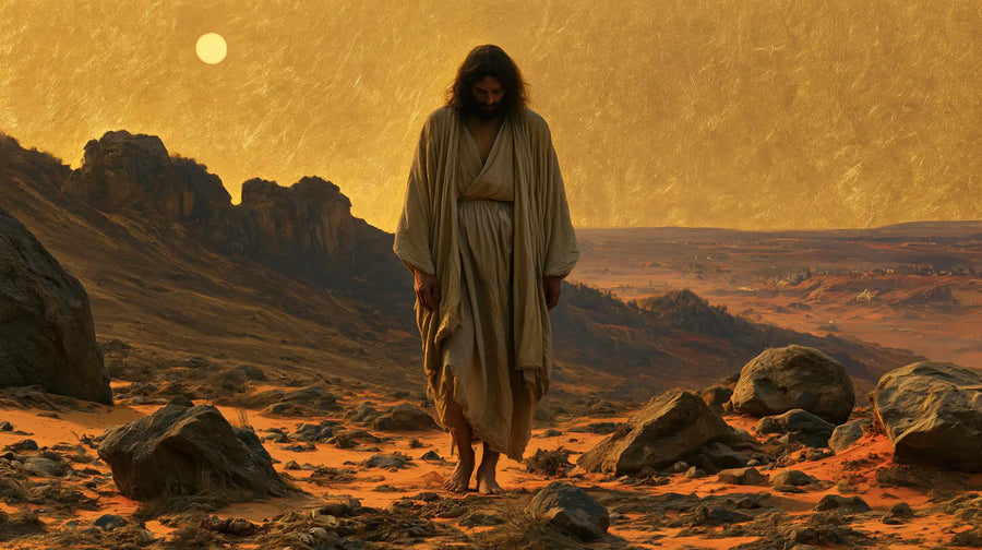 Jesus in the Desert - Sacred Gold · Landscape n° 11